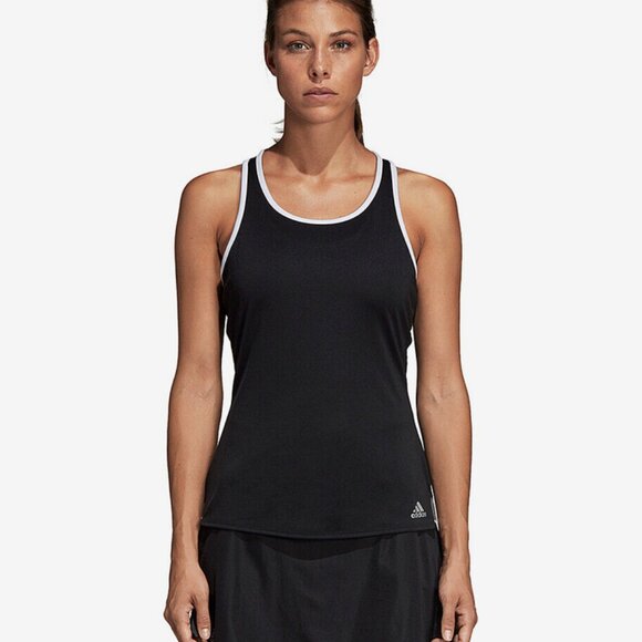 Women's Adidas Club Tank Black & White DUO952 Large L - Picture 1 of 12